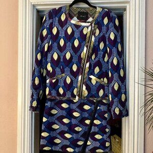 Oli Purple and Yellow Patterned Blazer